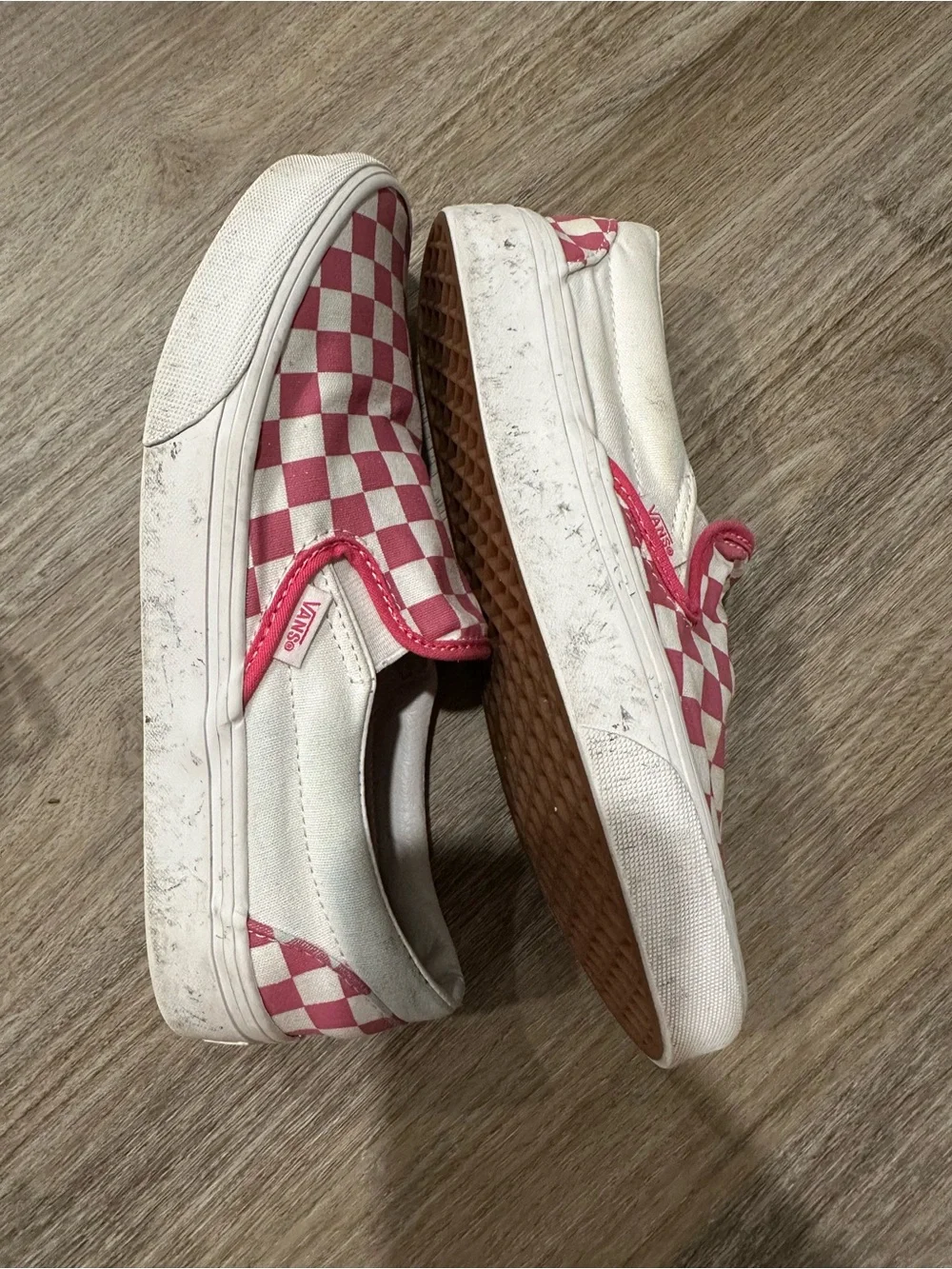 Vans Classic Slip-On Checkerboard Pink/White
